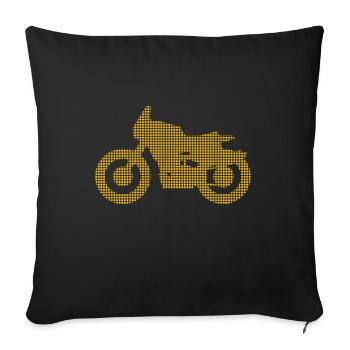 Motorcycle - Sofa pillowcase 17,3'' x 17,3'' (45 x 45 cm) - black - Front
