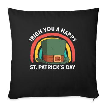 Ireland Irish Leprechaun St Patrick's Day Funny - Sofa pillowcase 17,3'' x 17,3'' (45 x 45 cm) - black - Front