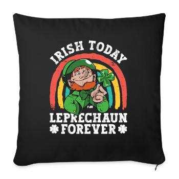 Ireland Irish Leprechaun St Patrick's Day Funny - Sofa pillowcase 17,3'' x 17,3'' (45 x 45 cm) - black - Front