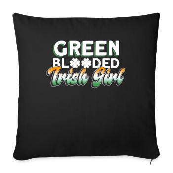 Irland Irisch Lustig Spruch St Patricks Day - Sofakissenbezug 45 x 45 cm - Schwarz - Vorne