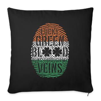 Irlande Irlandais drôle de dicton de la Saint-Patrick - Housse de coussin décorative 45 x 45 cm - noir - Devant