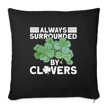 Irlande Irlandais drôle de dicton de la Saint-Patrick - Housse de coussin décorative 45 x 45 cm - noir - Devant