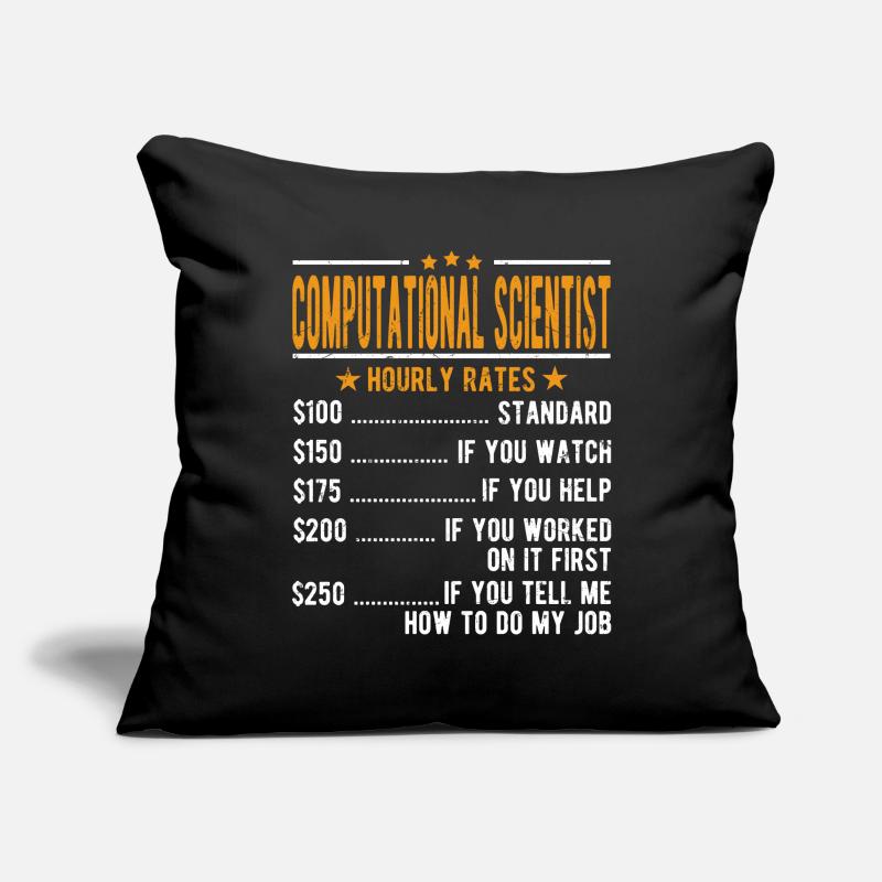 Computer scientist Hourly wage Sofa pillowcase 17,3'' x 17,3'' (45 x 45 cm)