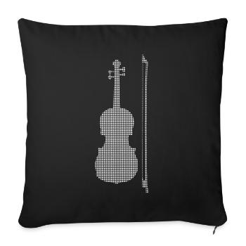 Geige - Sofakissenbezug 45 x 45 cm - Schwarz - Vorne