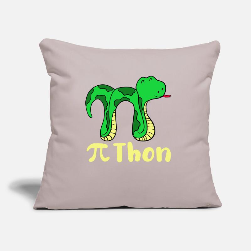 Drôle serpent pi jour math python science blague Housse de coussin décorative 45 x 45 cm