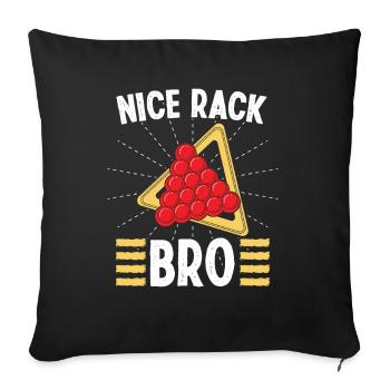 Snooker Nice Rack Bro Billard 8 Ball Pool Spieler - Sofakissenbezug 45 x 45 cm - Schwarz - Vorne