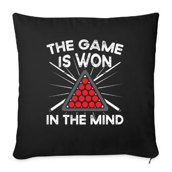 Snooker Game Won In The Mind Billiards 8 Ball Pool - Sofa pillowcase 17,3'' x 17,3'' (45 x 45 cm) - black - Front