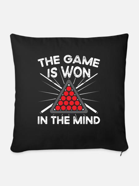 Snooker Game Won In The Mind Billard 8 Ball Pool - Sofakissenbezug 45 x 45 cm - Schwarz