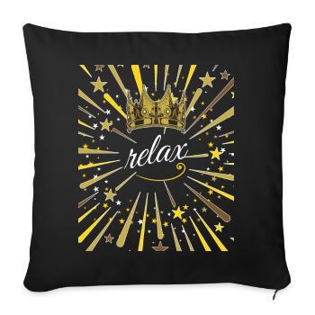 relax 1 - Sofa pillowcase 17,3'' x 17,3'' (45 x 45 cm) - black - Front