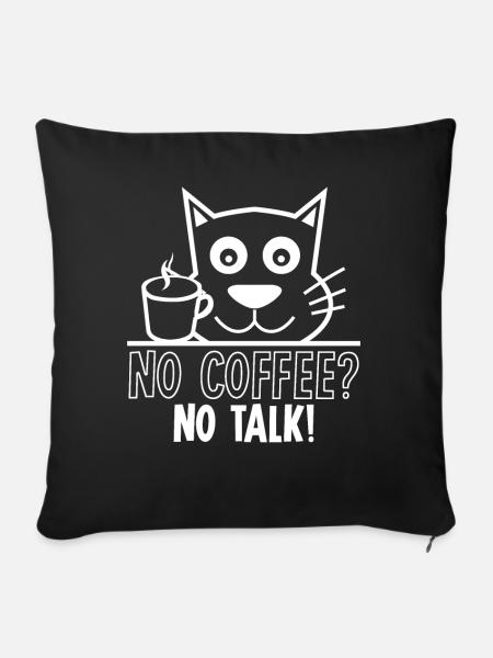 Kaffee Kaffeeliebhaber Kaffetrinker - Sofakissenbezug 45 x 45 cm - Schwarz