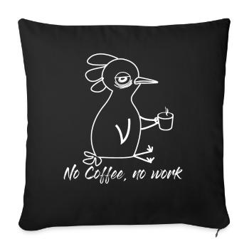 Kaffee Morgenmuffel Müde Kaffetrinker - Sofakissenbezug 45 x 45 cm - Schwarz - Vorne