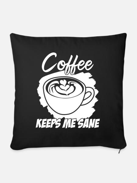 Kaffee Morgenmuffel Kaffetrinker - Sofakissenbezug 45 x 45 cm - Schwarz