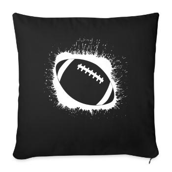 Rugby Rugby Ball American Football - Sofa pillowcase 17,3'' x 17,3'' (45 x 45 cm) - black - Front