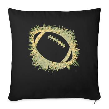 Rugby ball Football Rugby players - Sofa pillowcase 17,3'' x 17,3'' (45 x 45 cm) - black - Front