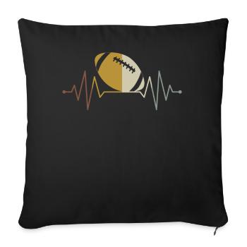 Rugby Rugby Ball Retro American Football - Sofa pillowcase 17,3'' x 17,3'' (45 x 45 cm) - black - Front