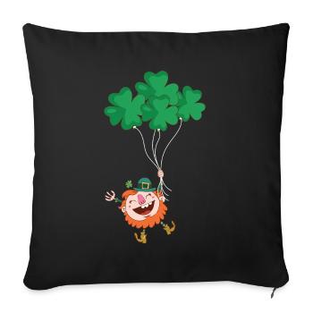 Ireland Irish Leprechaun St Patrick's Day Funny - Sofa pillowcase 17,3'' x 17,3'' (45 x 45 cm) - black - Front
