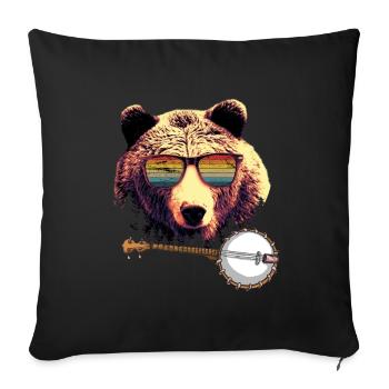 Banjo Shirts For Men Bluegrass Appalachia Folk - Sofa pillowcase 17,3'' x 17,3'' (45 x 45 cm) - black - Front