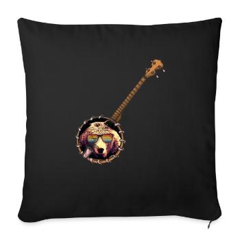 Banjo Shirts For Men Bluegrass Appalachia Folk - Sofa pillowcase 17,3'' x 17,3'' (45 x 45 cm) - black - Front