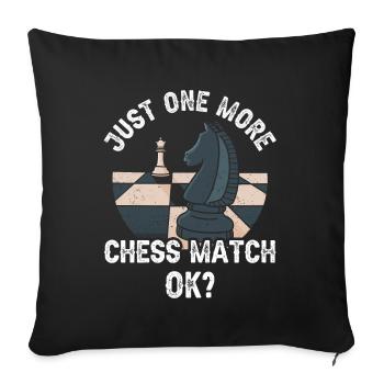 Only one more chess game Ok Chess Chess Club - Sofa pillowcase 17,3'' x 17,3'' (45 x 45 cm) - black - Front