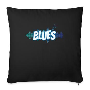 Blues Music Genre Trumpet Jazz - Sofa pillowcase 17,3'' x 17,3'' (45 x 45 cm) - black - Front