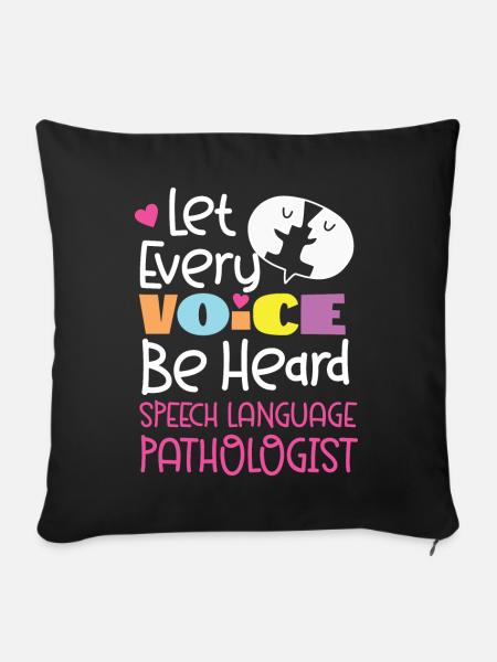 Speech Therapist Therapy Assistant - Sofakissenbezug 45 x 45 cm - Schwarz