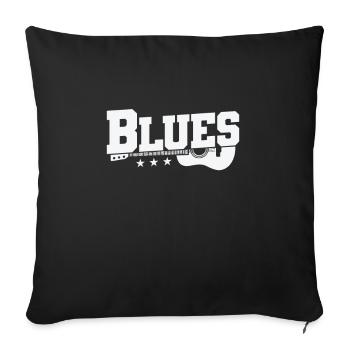 Blues with Guitar Music Trumpet - Sofa pillowcase 17,3'' x 17,3'' (45 x 45 cm) - black - Front