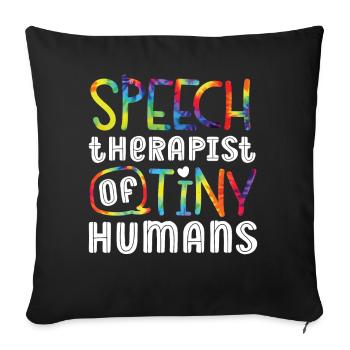 Assistant orthophoniste - Housse de coussin décorative 45 x 45 cm - noir - Devant