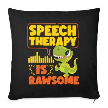Assistant orthophoniste - Housse de coussin décorative 45 x 45 cm - noir - Devant