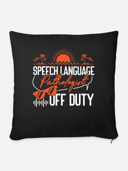 Speech Therapist Therapy Assistant - Sofakissenbezug 45 x 45 cm - Schwarz