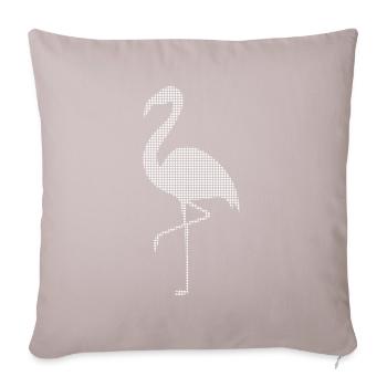 Flamant - Housse de coussin décorative 45 x 45 cm - taupe clair - Devant