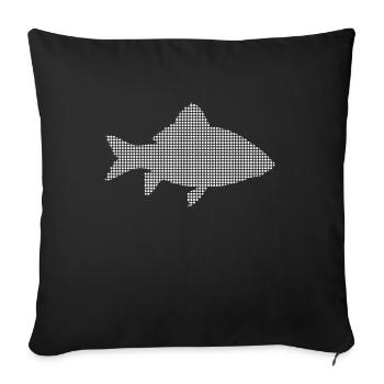 Fish - Sofa pillowcase 17,3'' x 17,3'' (45 x 45 cm) - black - Front