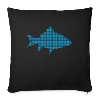 Fish - Sofa pillowcase 17,3'' x 17,3'' (45 x 45 cm) - black - Front