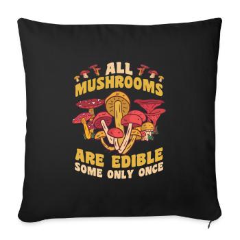 Mushroomer - Sofa pillowcase 17,3'' x 17,3'' (45 x 45 cm) - black - Front