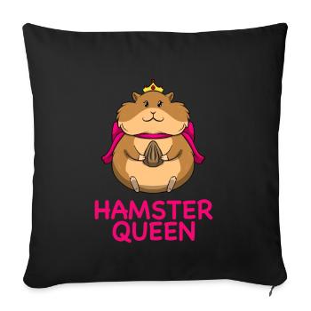 Hamster For Girls Hamster Owner Hamster Lovers - Sofa pillowcase 17,3'' x 17,3'' (45 x 45 cm) - black - Front