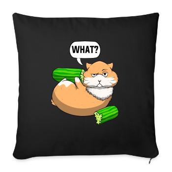 Hamster For Girls Hamster Propriétaire Hamster Lovers - Housse de coussin décorative 45 x 45 cm - noir - Devant