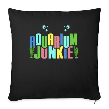 Drôle d’aquarium Aquarium Junkie - Housse de coussin décorative 45 x 45 cm - noir - Devant