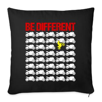 Enduro Motorcycle Supermoto Motorbike Motocross - Sofa pillowcase 17,3'' x 17,3'' (45 x 45 cm) - black - Front