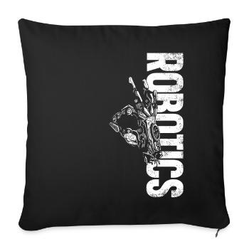Ingénieur Robotique Robot Vintage - Housse de coussin décorative 45 x 45 cm - noir - Devant