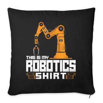 Ingénieur Robotique Robot Vintage - Housse de coussin décorative 45 x 45 cm - noir - Devant