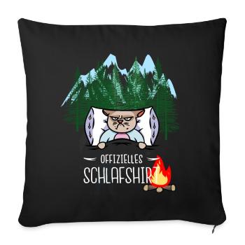 naturally sleep forest dwellers eco freak dream - Sofa pillowcase 17,3'' x 17,3'' (45 x 45 cm) - black - Front