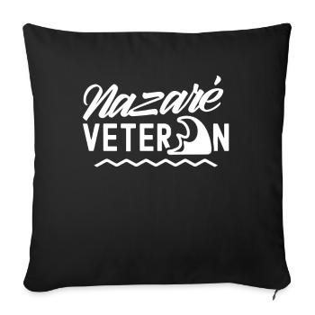 Nazaré Vétéran Wellen Surfeur Surfeur Surfen - Housse de coussin décorative 45 x 45 cm - noir - Devant