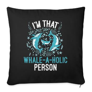 Killer whale killer whale watching Orca whale watching - Sofa pillowcase 17,3'' x 17,3'' (45 x 45 cm) - black - Front
