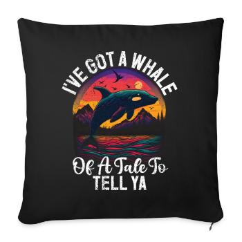 Killer whale killer whale watching Orca whale watching - Sofa pillowcase 17,3'' x 17,3'' (45 x 45 cm) - black - Front