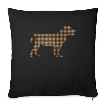 Chien - Housse de coussin décorative 45 x 45 cm - noir - Devant