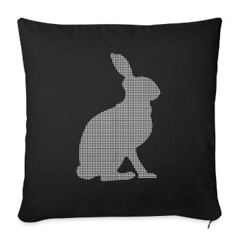 Hare - Sofa pillowcase 17,3'' x 17,3'' (45 x 45 cm) - black - Front