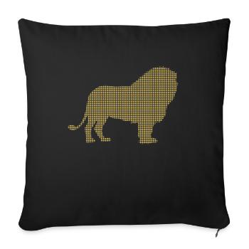 Lion - Sofa pillowcase 17,3'' x 17,3'' (45 x 45 cm) - black - Front