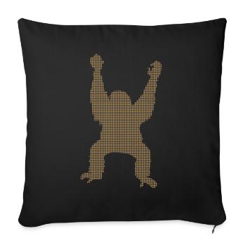 Orang-outan - Housse de coussin décorative 45 x 45 cm - noir - Devant