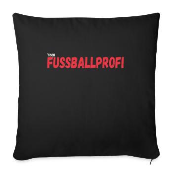 Tischfußball Profi Tischfußballer - Sofakissenbezug 45 x 45 cm - Schwarz - Vorne