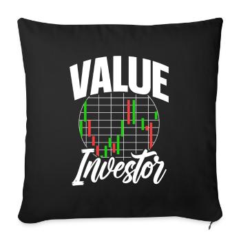 Valeur Investisseur Investisseur Financier Investir - Housse de coussin décorative 45 x 45 cm - noir - Devant