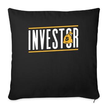 Investisseurs Investir Financier Investisseur Investir - Housse de coussin décorative 45 x 45 cm - noir - Devant